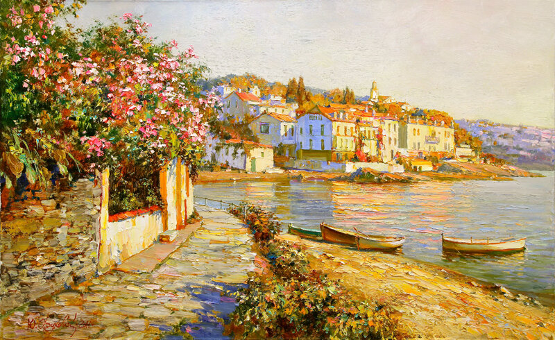 Цветение олеандров. Испания