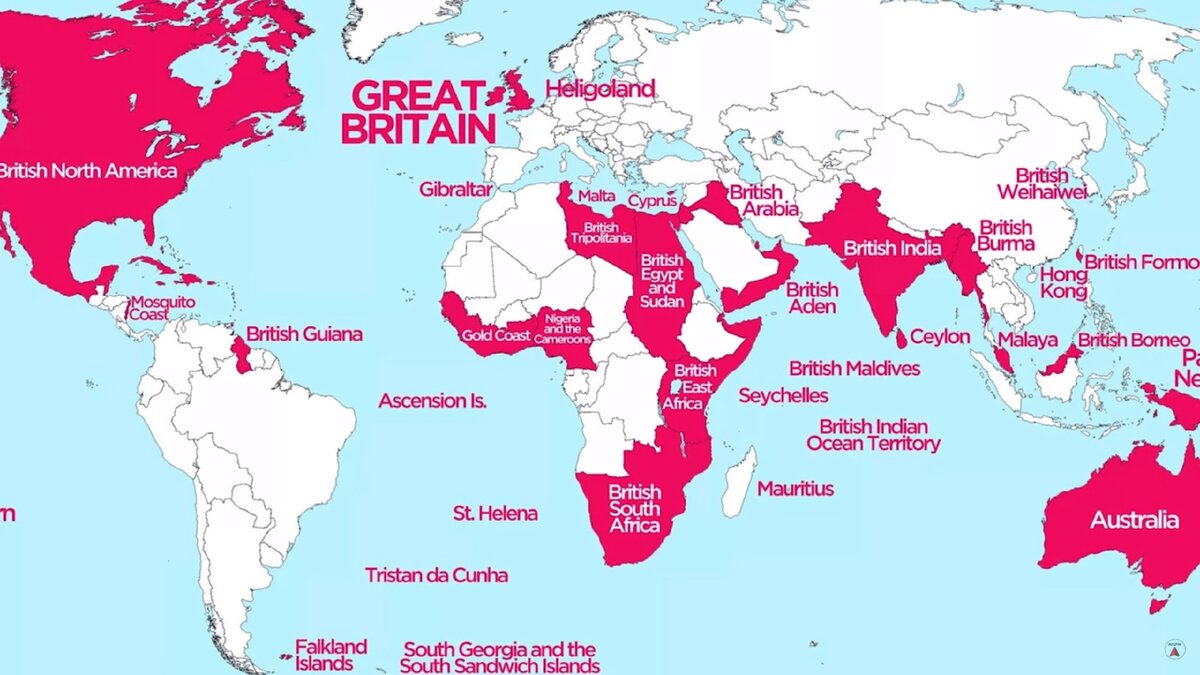 Британская империя в 19 веке карта