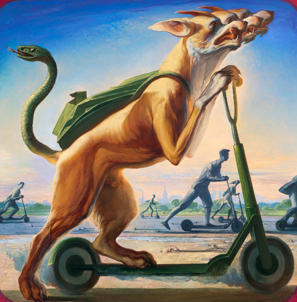 Кошелев. Ездок. 2017. Холст, акрил.