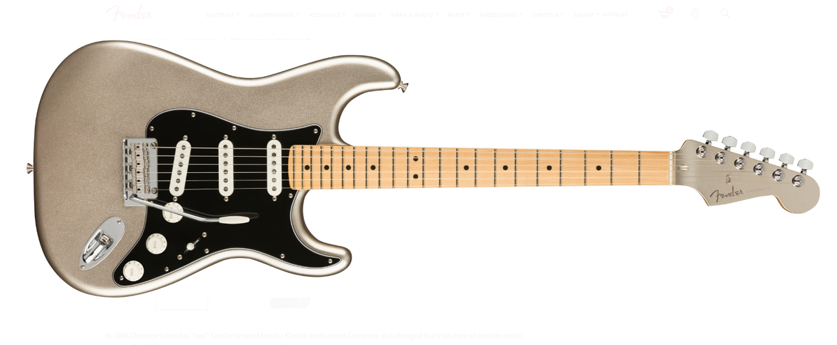 Модель Stratocaster к 75-летию основания Fender. Фото: www.fender.com