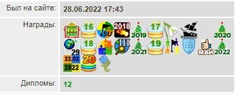 Награды в профиле одного из игроков. Источник - скриншот с сайта игры "Геокэшинг".