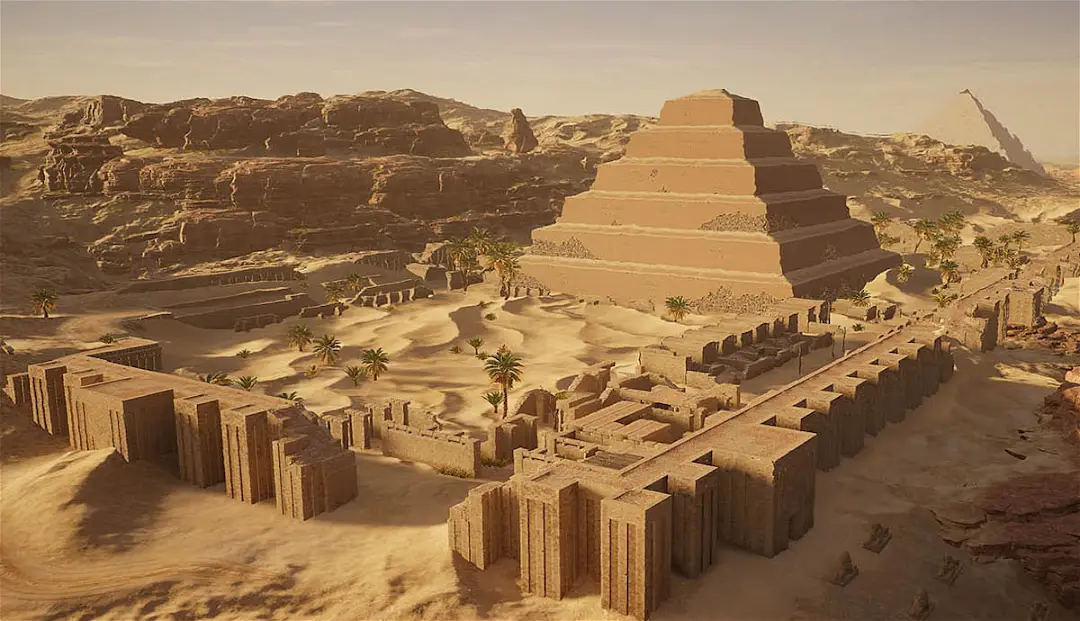 Пирамида Джосера в древности.