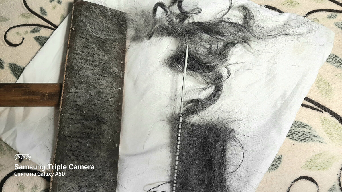 чески, пух и образец вязки