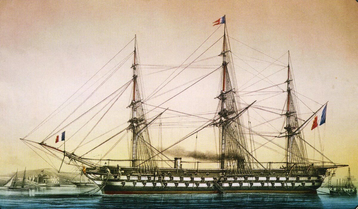 Паровой линкор "Наполеон" 1847 год.