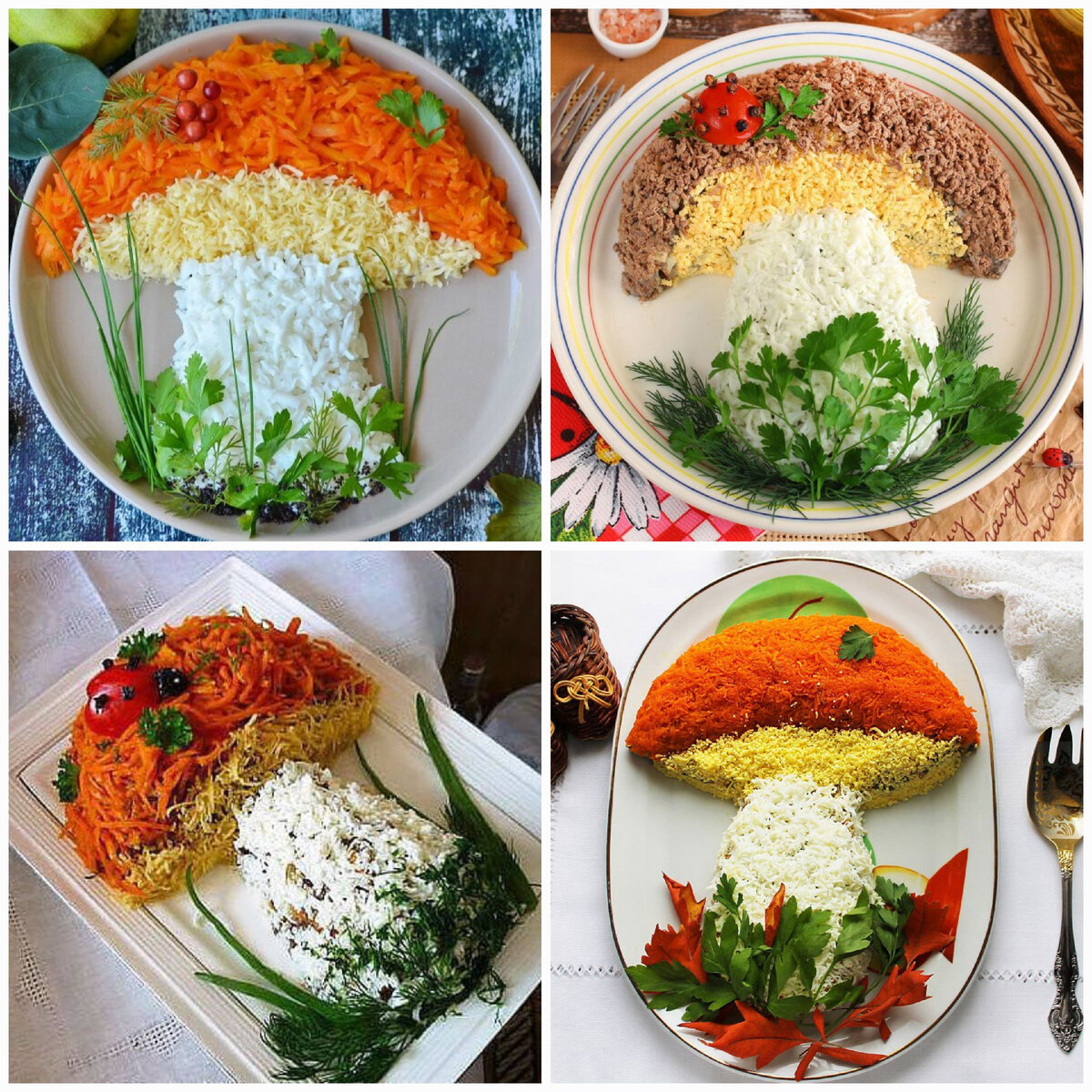 Теплый салат «Осенний лес», пошаговый рецепт на ккал, фото, ингредиенты - Надежда