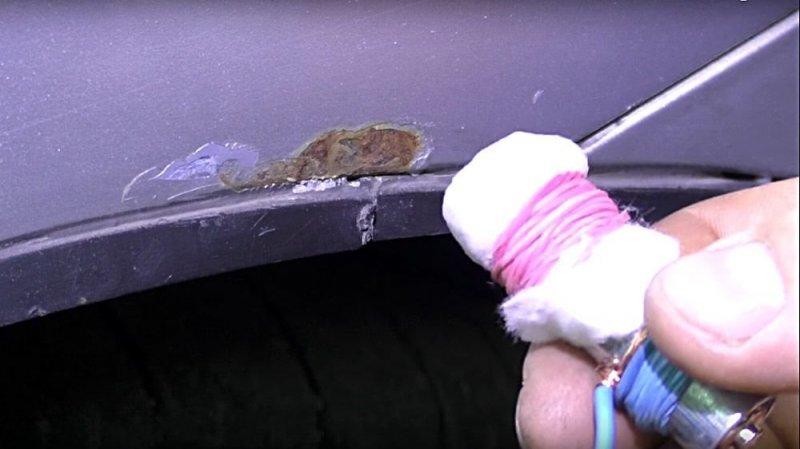 Зачистка и оцинковка жучков на авто, убираем очаги коррозии! Galvanizing rust stains on the car DIY