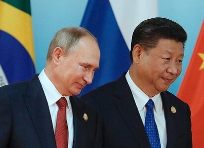 Президент РФ Владимир Путин и председатель КНР Си Цзиньпин