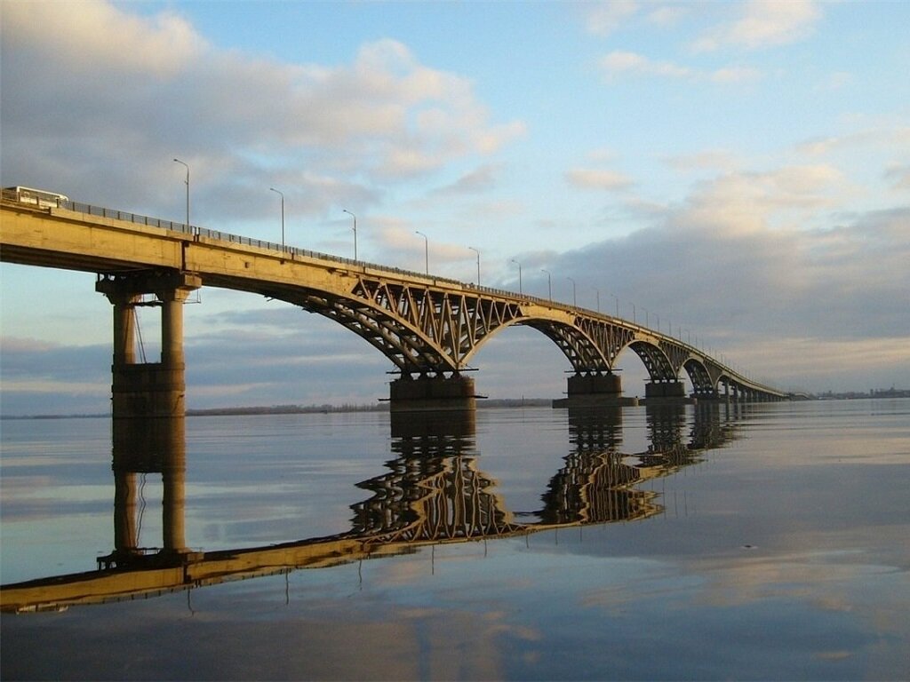 Длина саратовского моста. Мосты России.