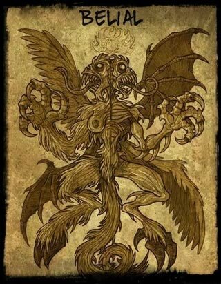 иллюстрация из гримуара "Иерархия Демонов" Иогана Вира
