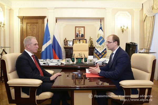 Губернатор Ульяновской области Сергей Морозов и председатель правительства Александр Смекалин