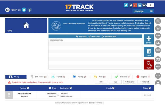 17track.net. Почта Азербайджана отслеживание. 1 track ru