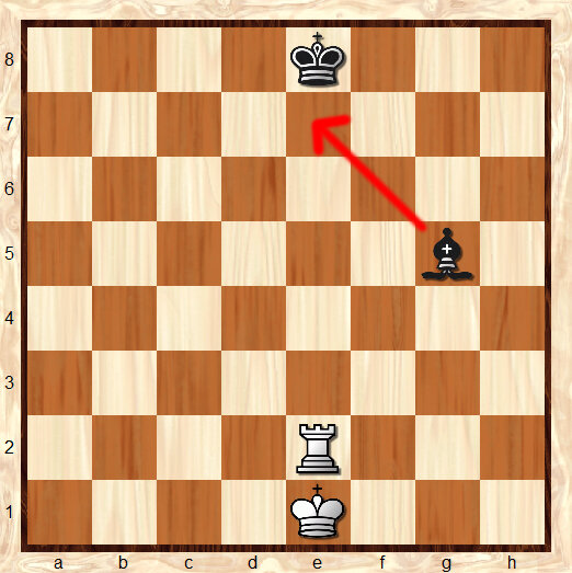 Здесь черным от шаха белых можно закрыться слоном на e7.