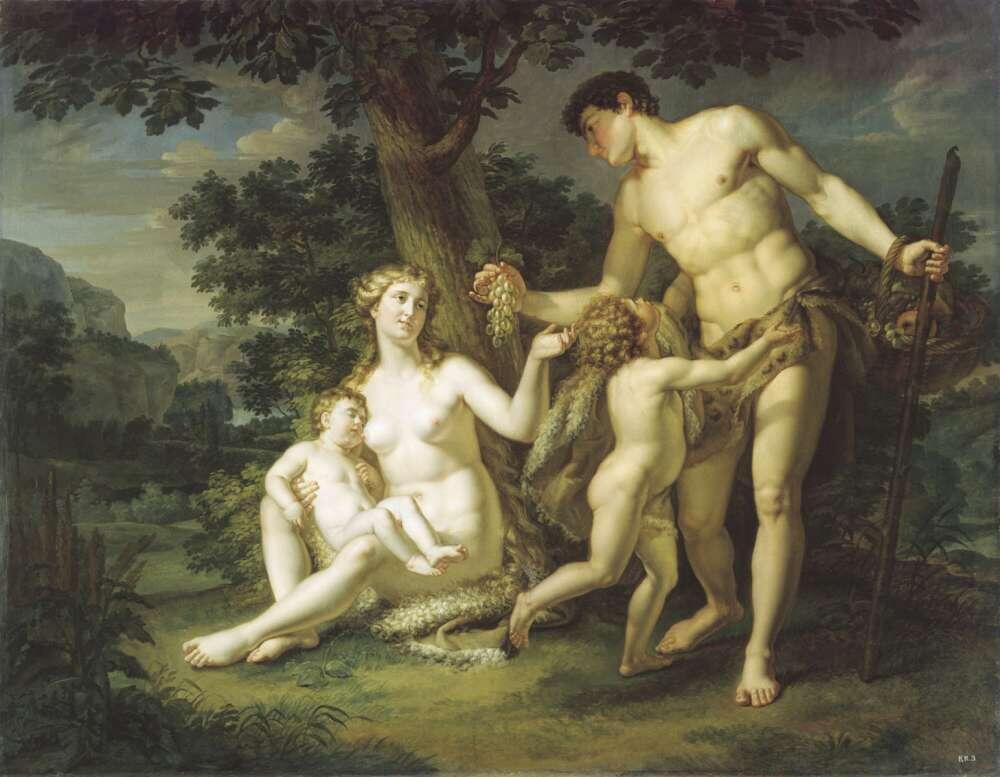 Семья Адама под деревом. 1803. Художник: А. И. Иванов  