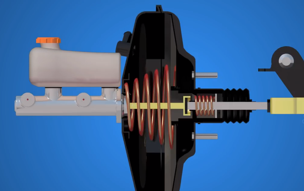Устройство вакуумного усилителя тормозов.