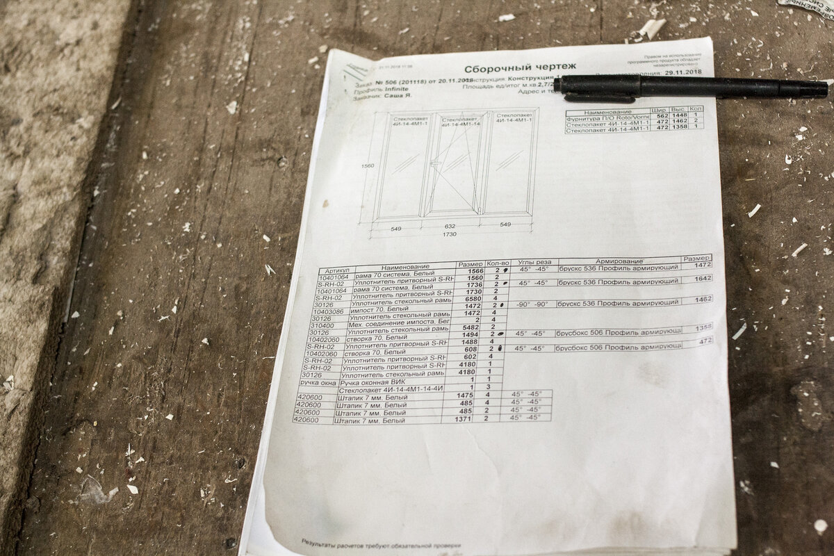 Наша скромная техкарта на окно :-)