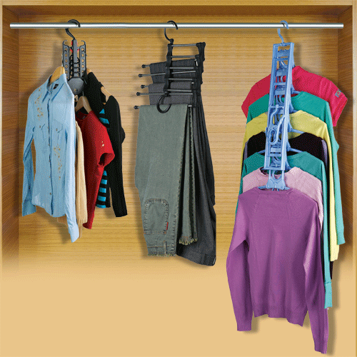 не обязательно так, вещи могут висеть в одну линию !!!