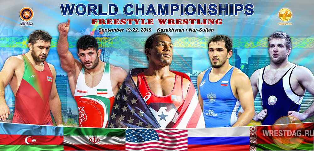 Фавориты ЧМ в весе до 92 кг (слева-направо): Шарип Шарипов, Алиреза Карими, Джейден Кокс, Алихан Жабраилов, Иван Янковский