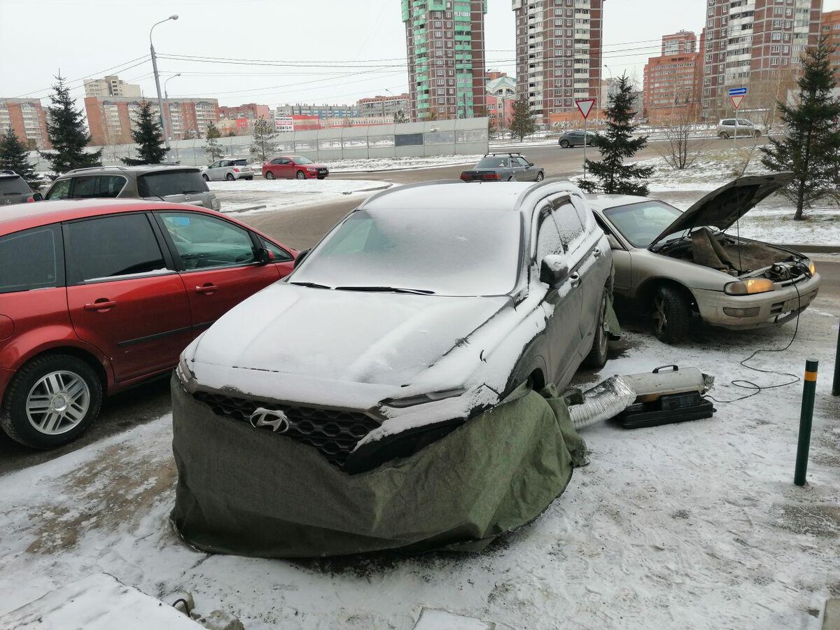 Процедура отогрева легковых автомобилей