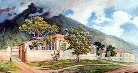 Дом Верзилиных. Акварель М.Зичи.