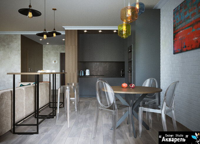 гостиная в стиле лофт