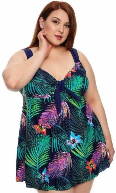 Танкини с тропическим принтом