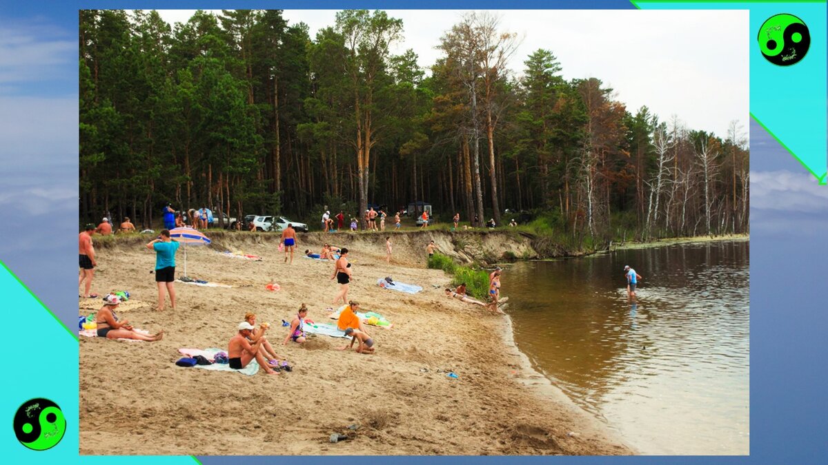 Пляж в  сосновом бору