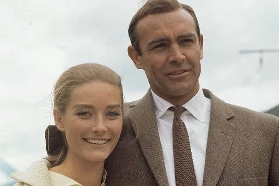 на съемках фильма "Голдфингер"