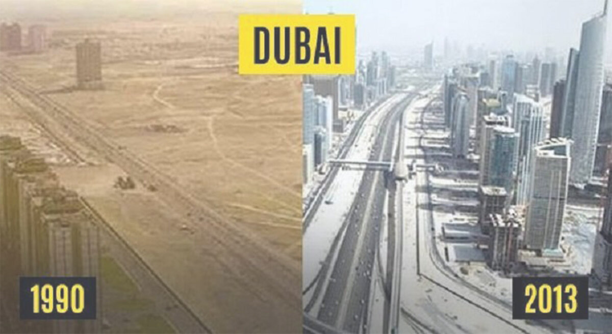 Благодаря нефти, Дубай превратился из пустыни в процветающий город
