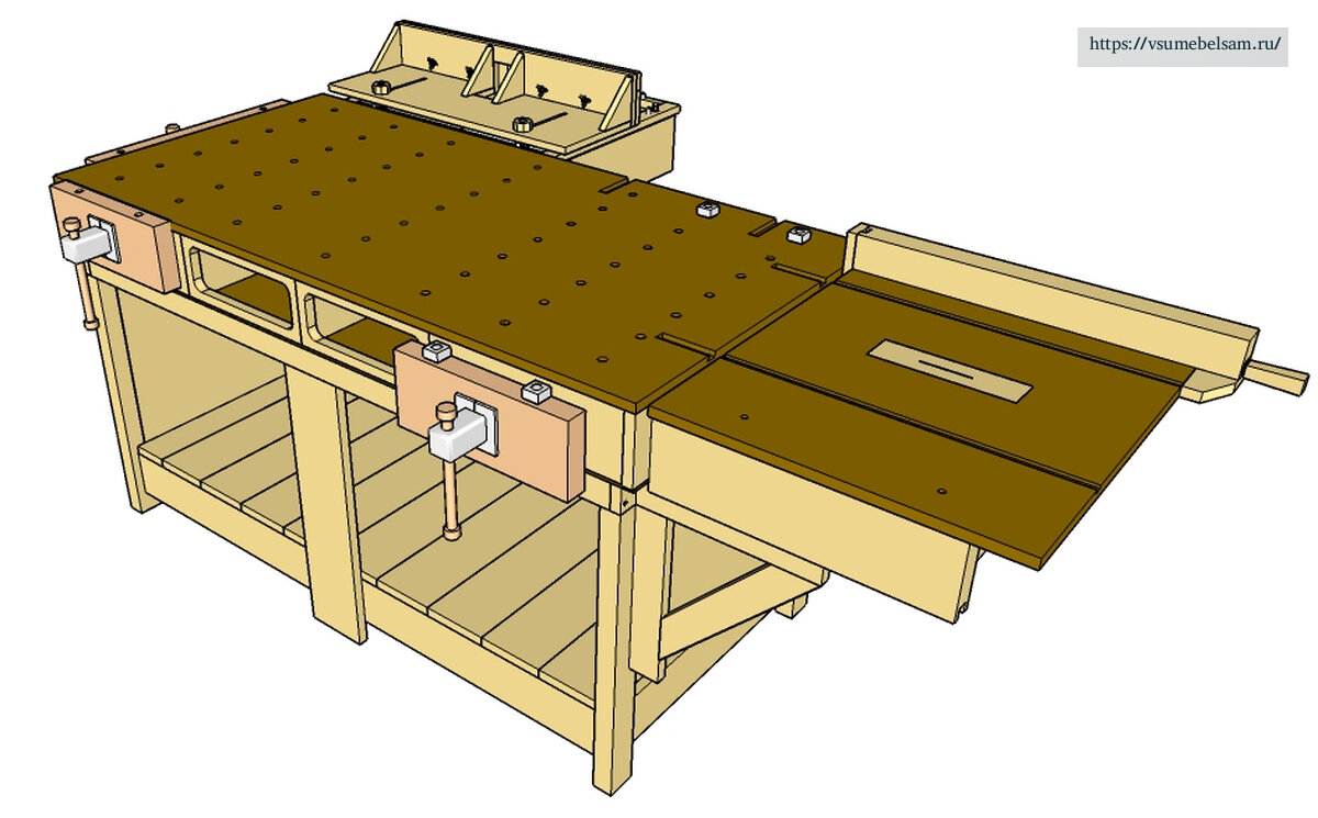 Отдаю чертежи проверенного временем универсального верстака для домашней  мастерской | Столярка дома | Дзен