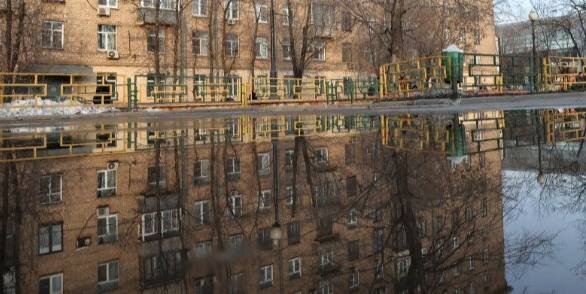 Подтопленный московский двор. Источник: mos.ru