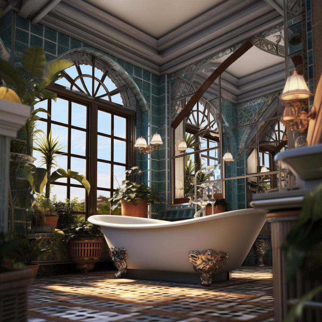 Дизайн ванной комнаты в загородном доме @nature_decor_