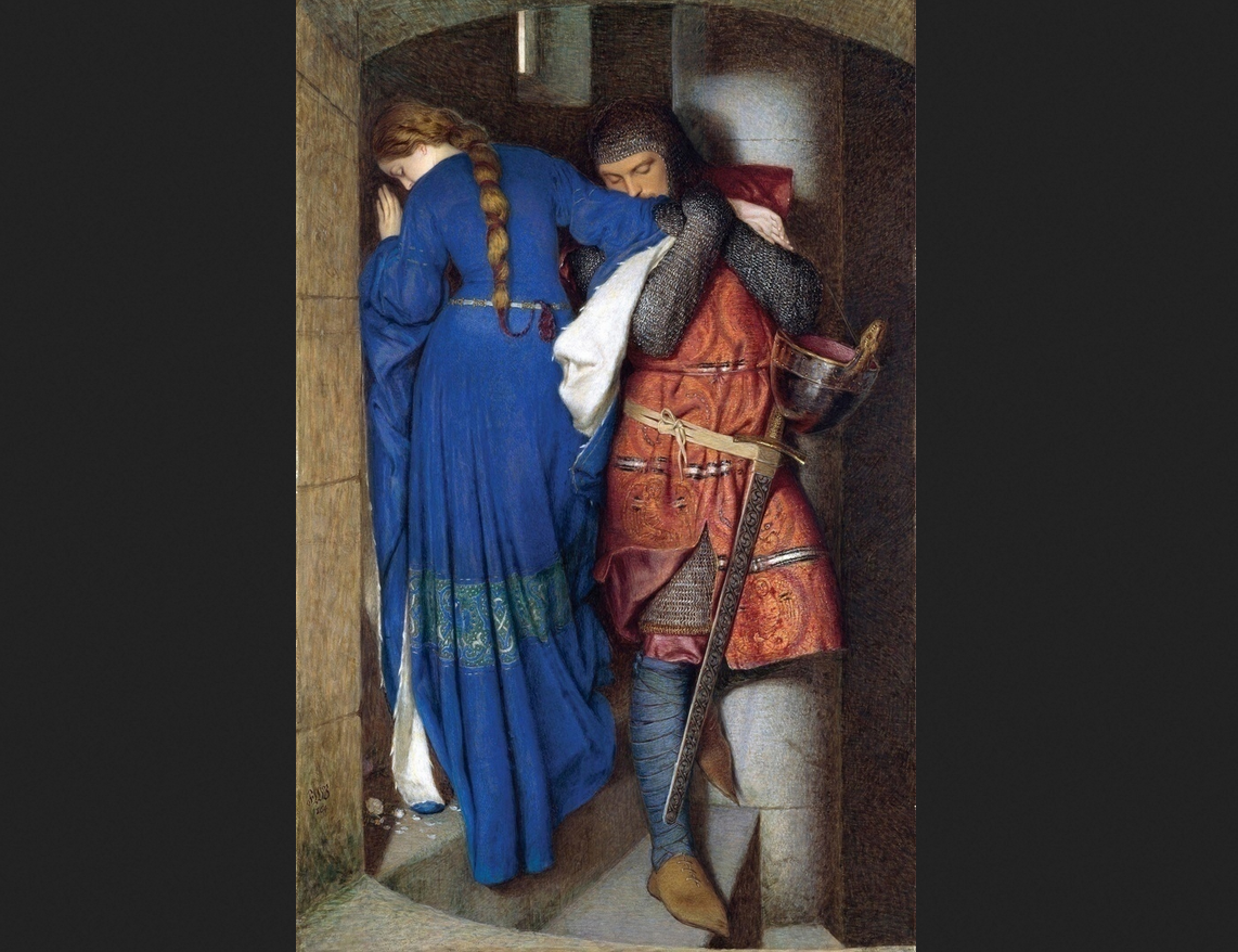 Фредерик Уильям Бёртон. «Хеллелила и Хильдебранд: встреча на лестнице  башни» 