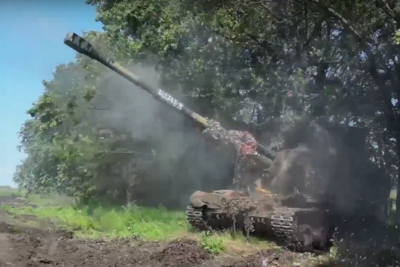    Боевая работа расчётов САУ Мста-С ЗВО в зоне СВО ©Скриншот