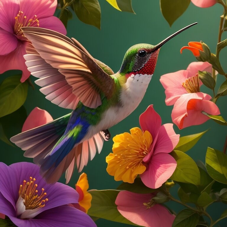 Нежный жасмин и невероятная колибри