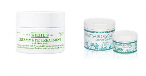 Крем под глаза KIEHL'S и увлажняющий крем MIMOSA BLOSSOM Dream Cream.