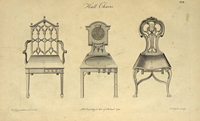 Дизайн стульев. Чиппендейл,  1762