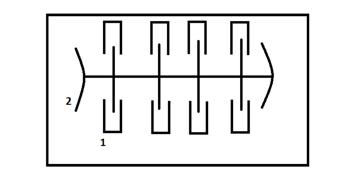 1 - датчики, 2- масса