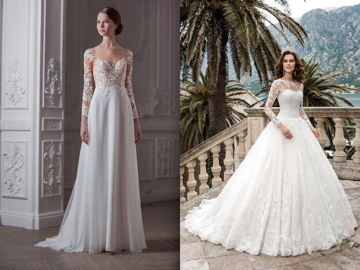 Кружевные свадебные платья