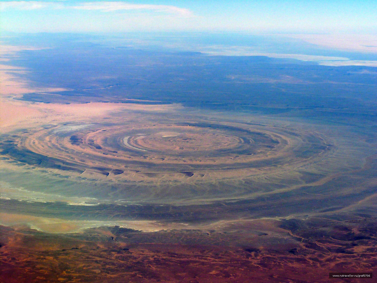 Кольца Ришат с высоты птичьего полета.