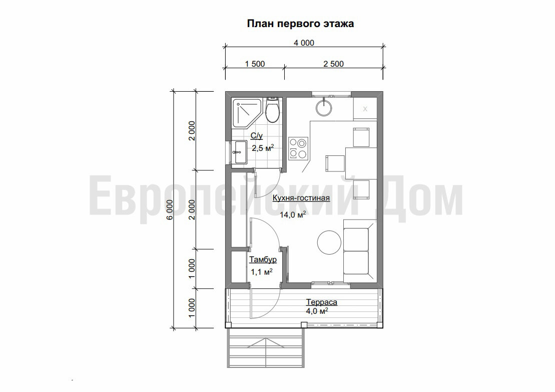 Планировка первого этажа. Источник фото: dom-bt.com