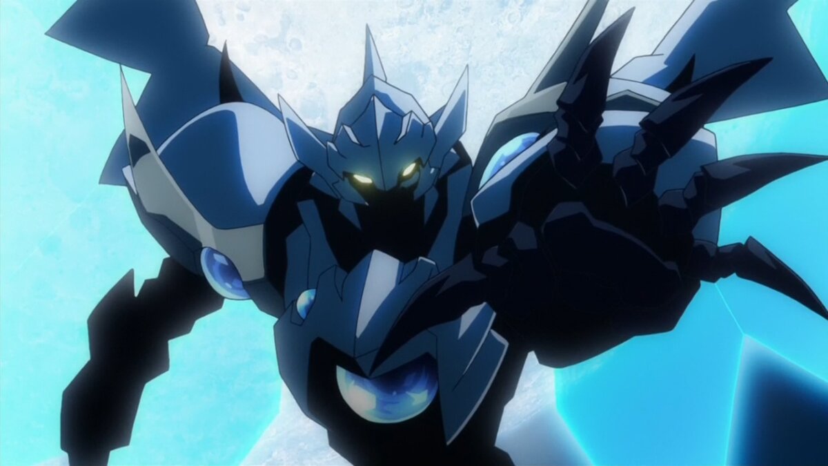 Белый дракон в аниме Демоны старшей школы выглядит так.