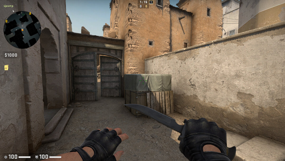 Тот самый ящик у шорта, на который мы будем запрыгивать