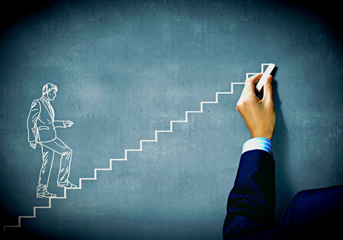 Рисование лестницы цели