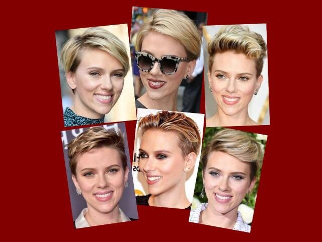 Скарлетт Йоханссон с короткими стрижками