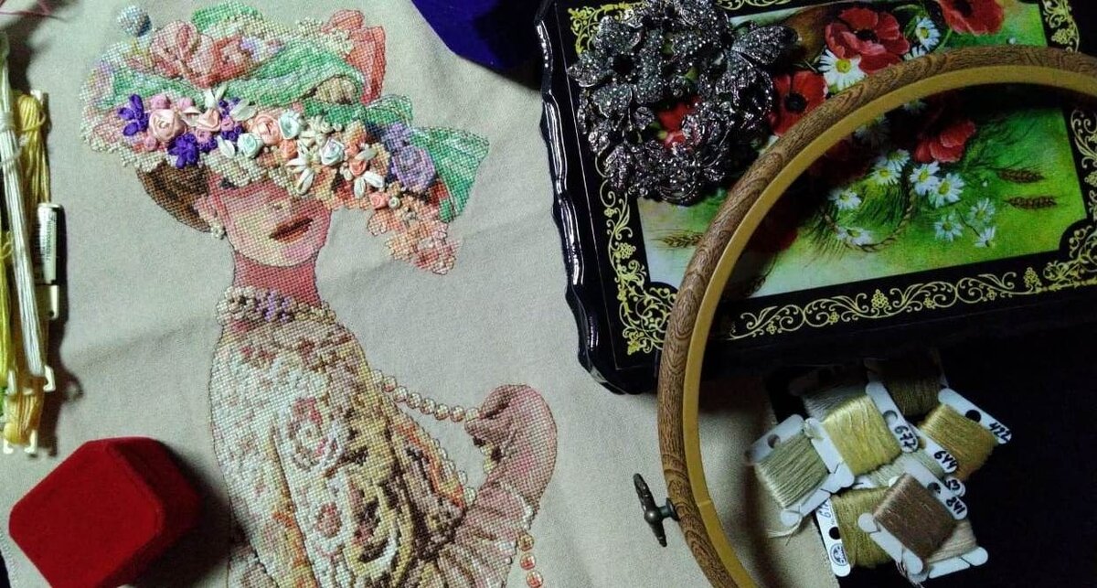 Моя Викторианская элегантность. Вышита в 2012г.