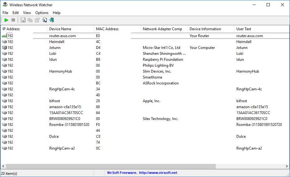 Наблюдение за беспроводной сетью 