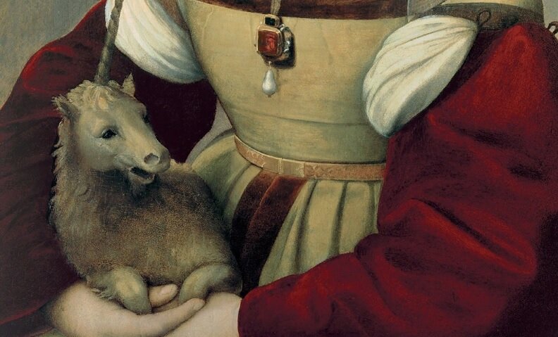 Фрагмент. Рафаэль Санти. Дама с единорогом. ок. 1506