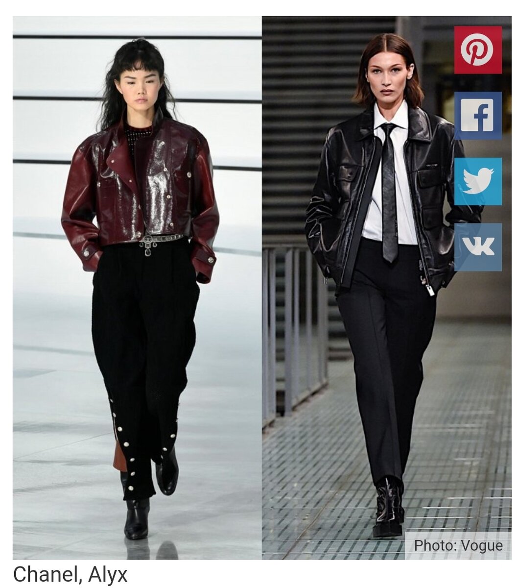 Дизайнеры продолжают петь дифирамбы коже: mush have осенних коллекций – кожаный total look с участием куртки. Roksanda включила в ансамбль бомбер в оттенке бордо, Khaite остановилась на кожаной куртке с меховым воротником, а бренд Adeam сделал ставку на женственность и мягкий бежевый оттенок