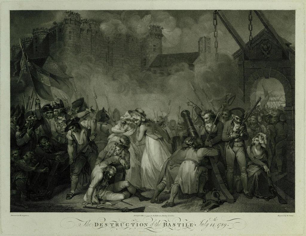 Наттер, Уильям. 1754-1802
Сцена взятия Бастилии
Великобритания, Лондон, 1792 г.
