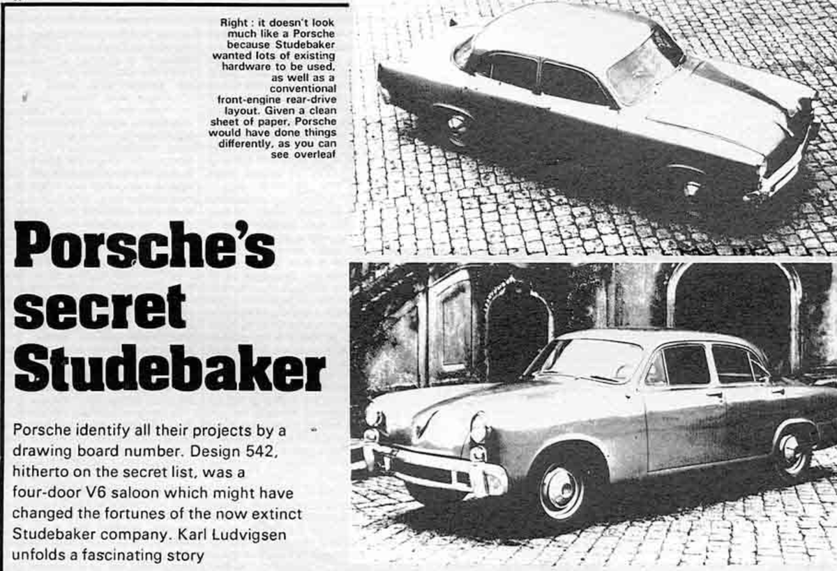 Что за автомобиль Porsche-Studebaker? И какое отношение он имеет к модели 